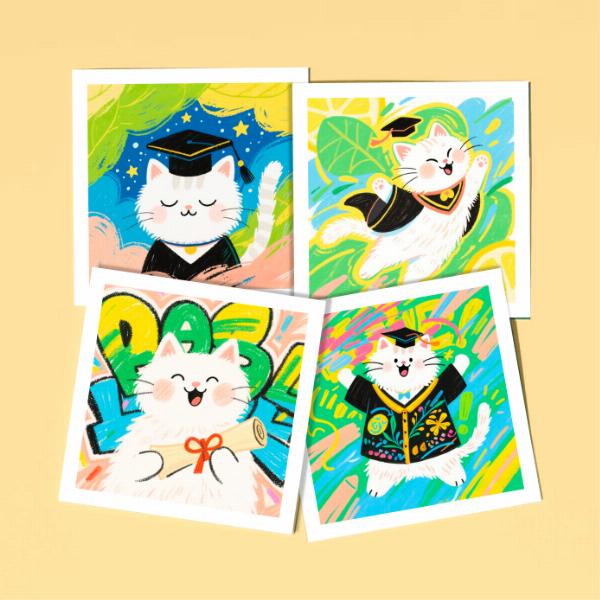 Mẫu thiệp chúc mừng tốt nghiệp độc đáo và sáng tạo