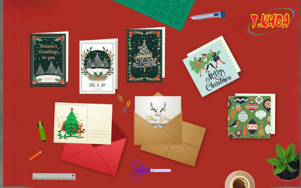 Mẫu thiết kế thiệp Giáng Sinh chuyên nghiệp dành cho lời chúc đối tác.